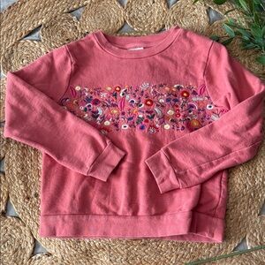 PEEK 100% Cotton Embroidered Boxy Crew Sweatshirt. Size 8